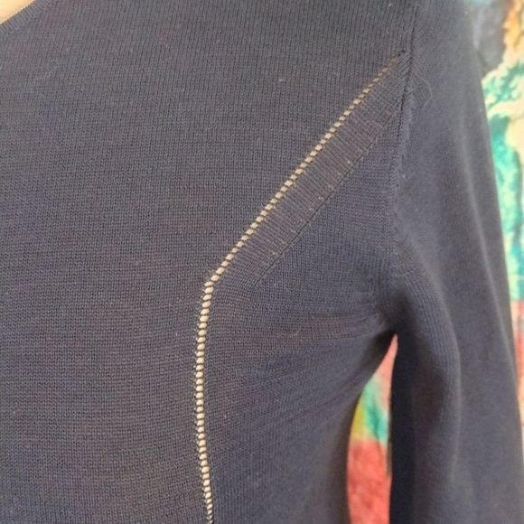 Audrey Talbott Carmel Navy Blue Button Down Cardigan - Picture 3 of 16